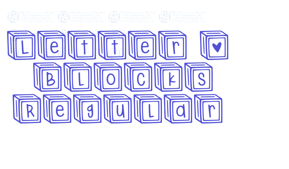 Letter ^  Blocks Regular-font-download